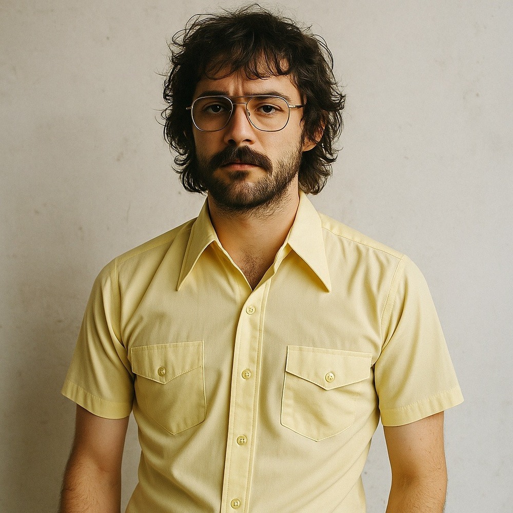 Vintage 70s 80s Mervyn's Men's Yellow Short Sleeve Button Shirt Malaysia‎ 15.5